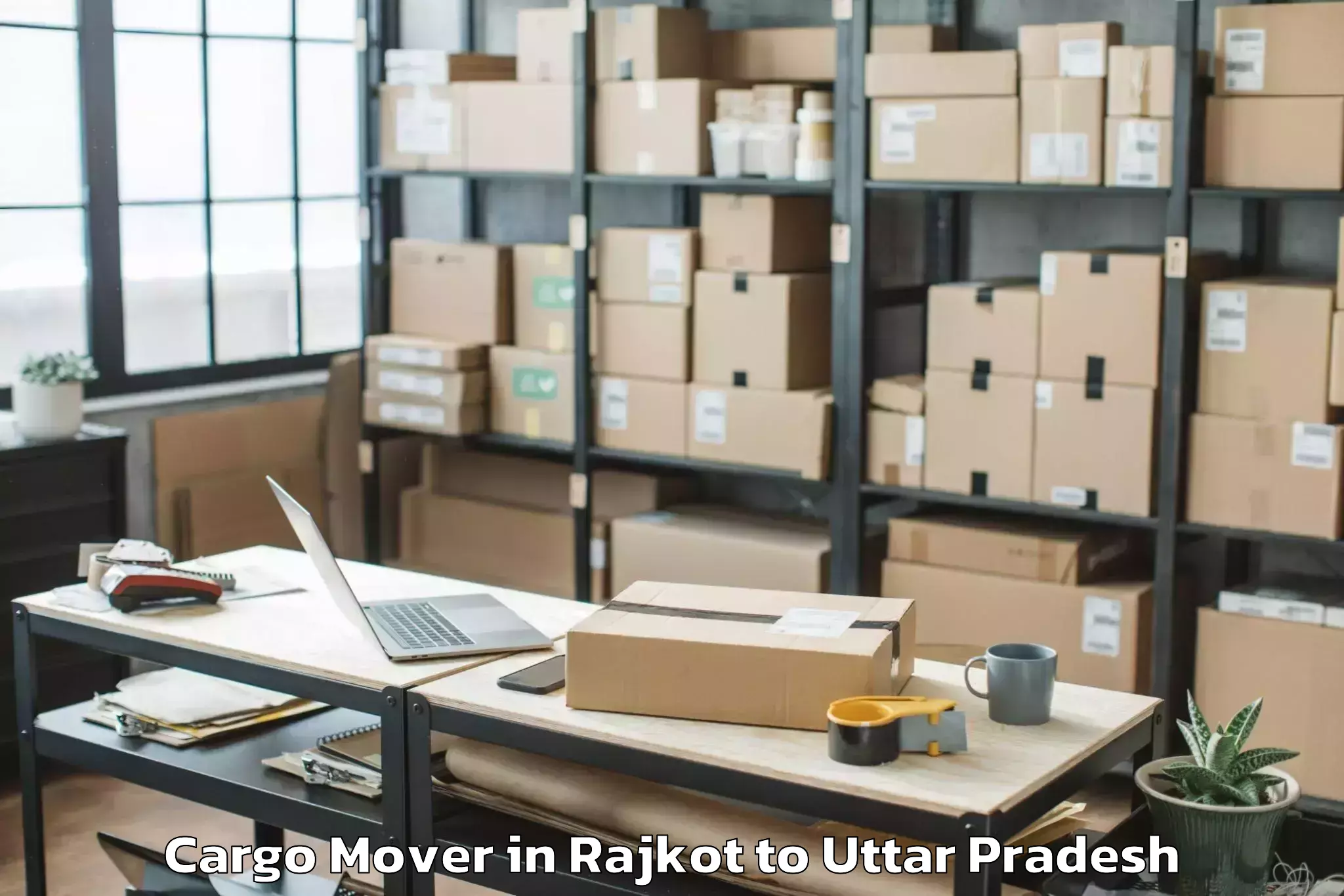 Professional Rajkot to Ramsanehighat Cargo Mover